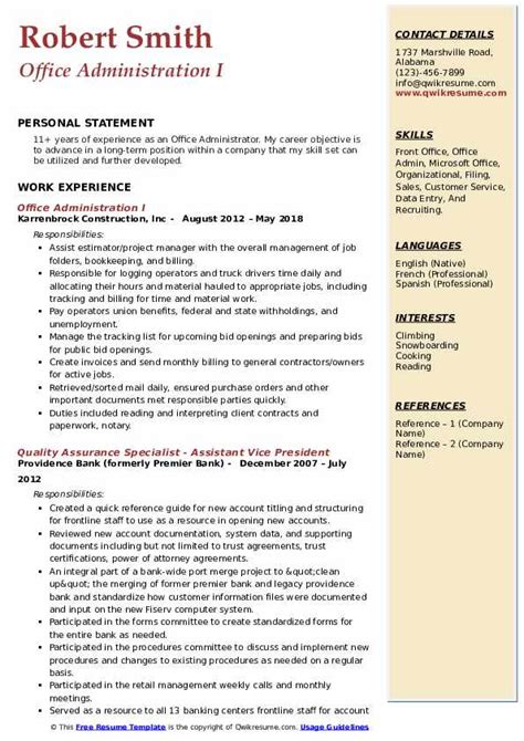 Office Administration Resume Examples Office Administrator Resume