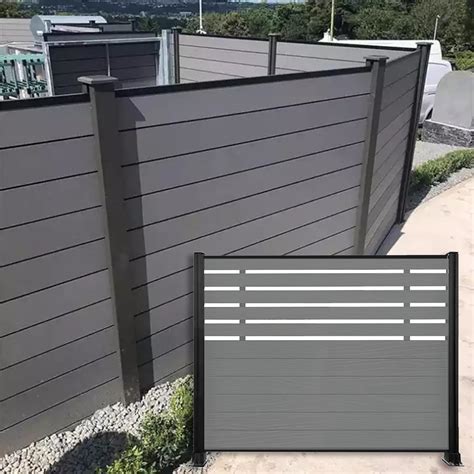 Wpc Cl Ture De Barri Re Jardin Confidentialit Panneaux En Aluminium De