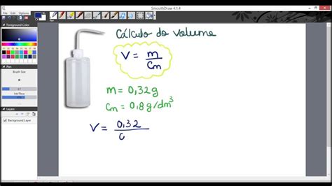 Cálculo Do Volume De Uma Solução Youtube