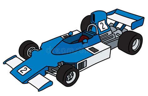 The Old Blue Formula One Car Stock Vector - Illustration of cartoon ...