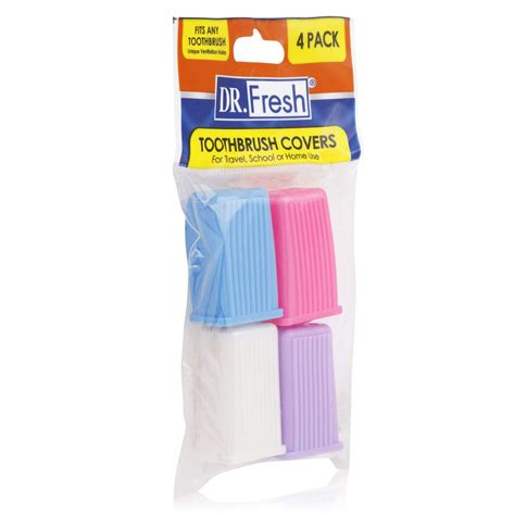 Dr. Fresh Toothbrush Covers - Set of 4 (1-Pack) | Keep Your Toothbrush