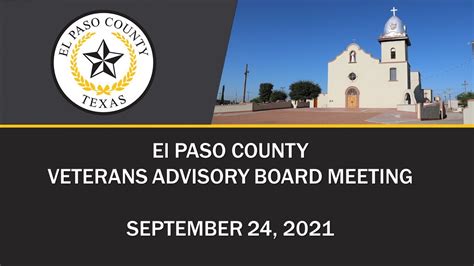 September 24 2021 El Paso County Veterans Advisory Board Meeting Youtube