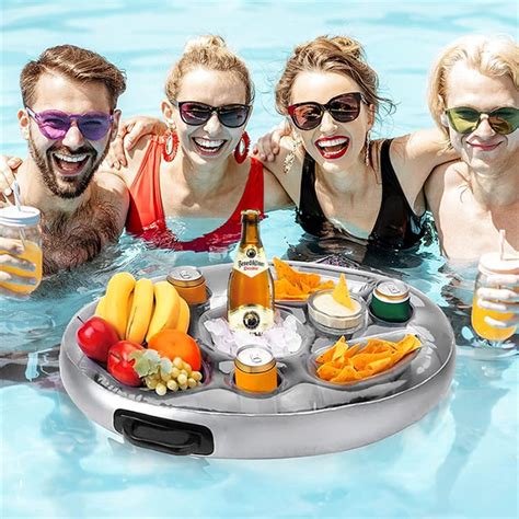 Pool Drink Holder Floats Pool Floats Bar Inflatable Floating Drink ...