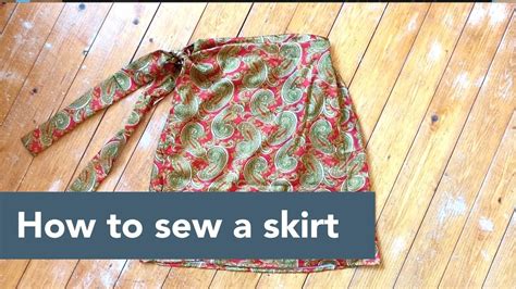 How To Sew A Skirt Diy Wrap Skirt Youtube