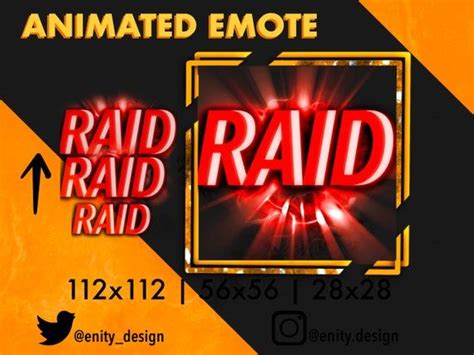 Animiertes Emote Red Raid Twitch Raid Emote Luftschlangen Emote Rotes Emote Glühen Animiertes ...