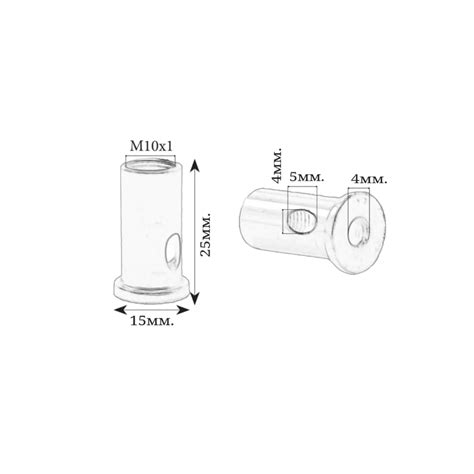 Крепежный цилиндр с отверстием под выход троса под шуруп черный: купить ...