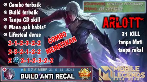 Cara Main Arlott 31 Kill Tanpa Mati Dengan Combo Terbaik Build