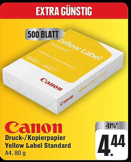 Canon Druck- Oder Kopierpapier Yellow Label Standard Angebot bei E ...