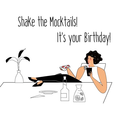 Shake The Mocktails Happy Birthday Confetti Exploding Greetings Card Boomf