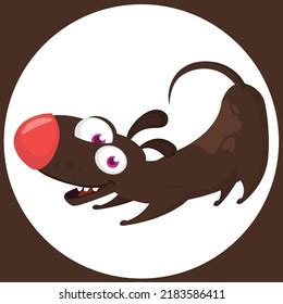 Cute Cartoon Funny Dog Stretching Vector Stock Vector (Royalty Free ...