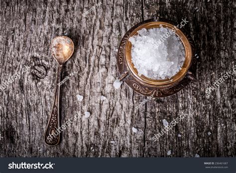 Sea Salt Old Utensils Small Spoon Stock Photo 236461687 Shutterstock