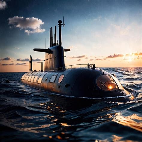 Premium Photo | Submarine underwater naval military vessel to travel ...