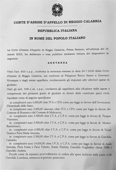 Ndrangheta Stragista Filippone E Graviano Condannati Allergastolo