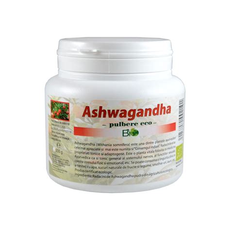 Ashwagandha Pudra Ashwaganda Pulbere Bio Eco 200g Biovicta