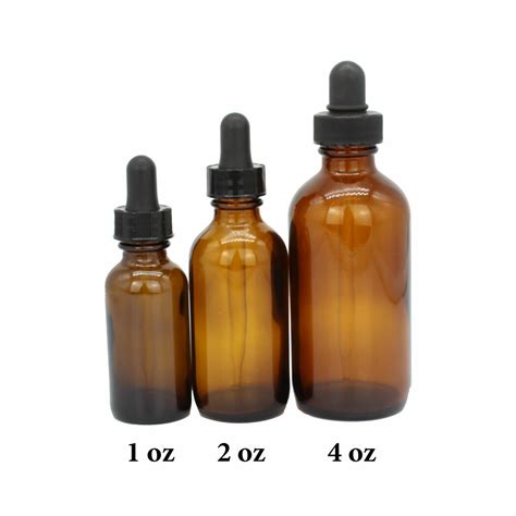 Amber Glass Dropper Bottles