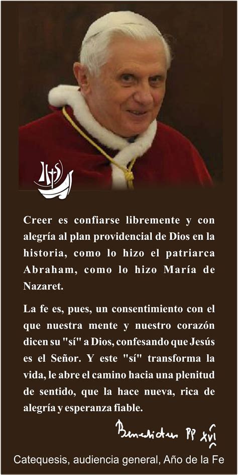 Tarjetas Y Oraciones Catolicas A O De La Fe Catequesis Del Papa