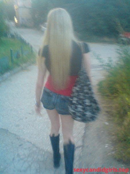 SexyCandidGirls Top Skinny Petite Blonde In Denim Jeans And Boots With Very Thin Legs Street