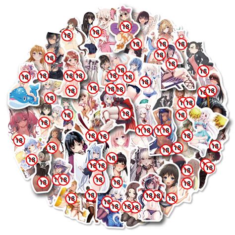 Pcs Anime Sexy Girls Hentai Stickers Graffiti Decals Diy Laptop Phone Luggage Notebook