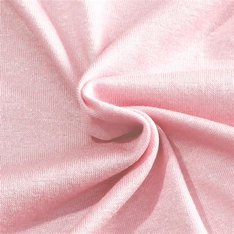 Jersey uni viscose élasthanne Rose dragée vendu au mètre