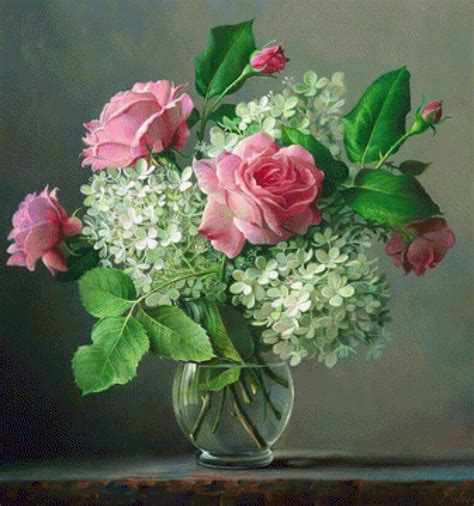 Схема вышивки «Букет в вазе» (№1471956) - Вышивка крестом