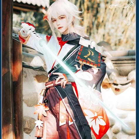 Genshin Impact Kaedehara Kazuha Cosplay Kostüm Kimono Krieger Full Un Fruugo De