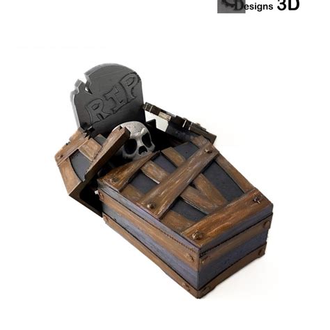 3D Printable Skeleton Coffin by Josh