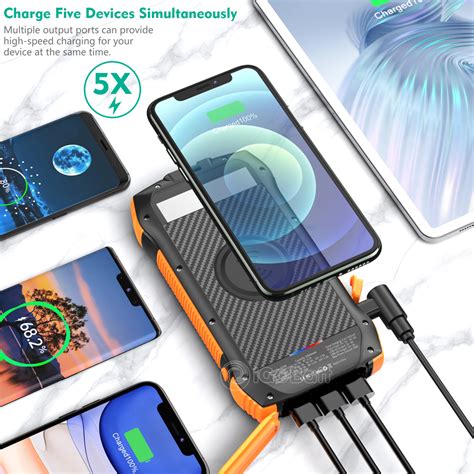 F33W Fast Wireless Charging Solar Power Bank Backpacks 4U