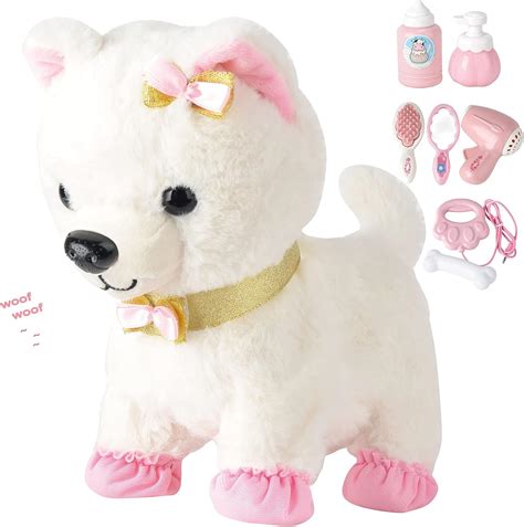 Remote Control Interactive Plush Dog Toy with Realistic Movements ...