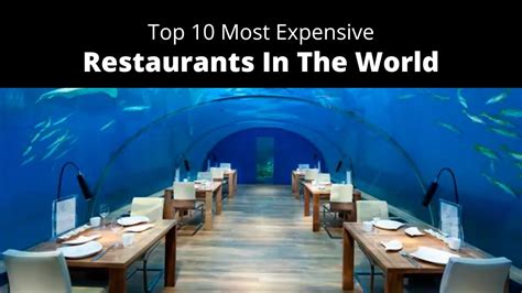 Top 10 Most Expensive Restaurants In The World Youtube