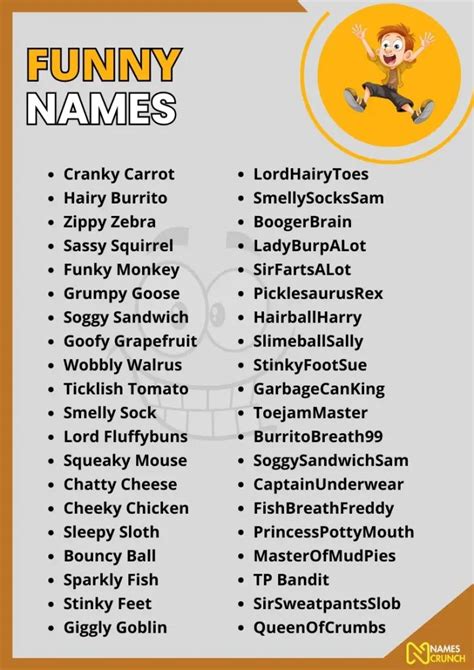 750+ Funny Names You Won't Find Anywhere Else - Names Crunch in 2024 ...