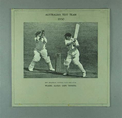 Mounted photograph, Don Bradman batting - 1930 - Australian Sports Museum