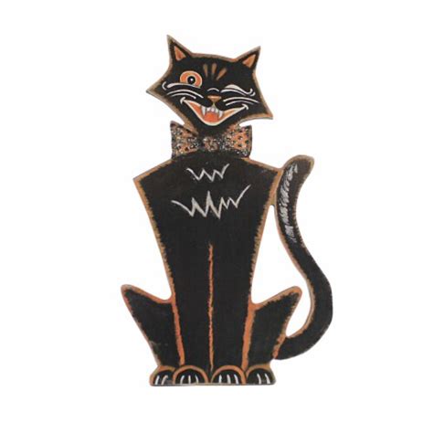 Halloween Kit Cat Dummy Board Wood Retro-Looking Black Kitten Bb0302, 1 ...