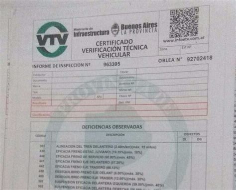 Verificación Técnica Vehicular VTV Toda la Información