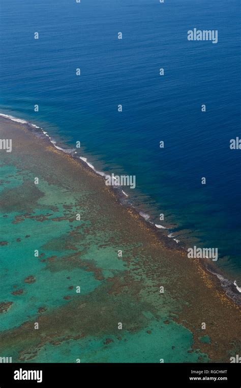 Cook Islands, Aerial view of Aitutaki lagoon Stock Photo - Alamy