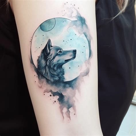 70 Wolf And Moon Tattoo Ideas - TattooClue.com