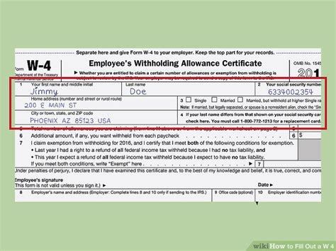 How To Fill Out A W‐4 With Pictures Wikihow