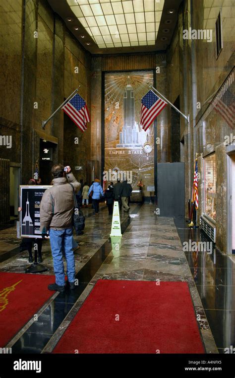 Front lobby of the Empire State Building, New York City, USA Stock ...