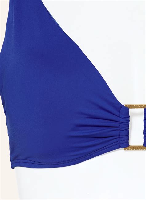 Lauren Ralph Lauren Bralette Bikini Top Beach Club Solids In Blau