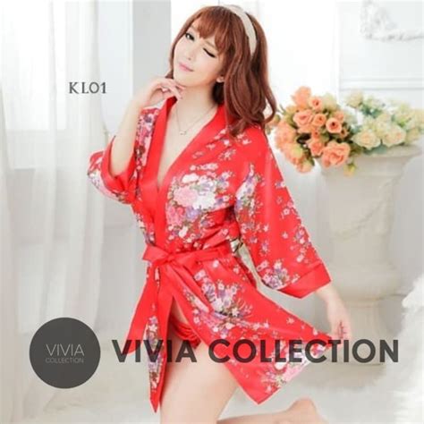 Jual Set Kimono Tidur Lingerie Baju Seksi Japanese Lingeri Sexy KL01 Shopee Indonesia