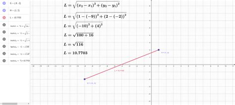 Ejercicio 4 Distancia Entre Dos Puntos Geogebra