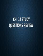 Ch Test Review Sq Key Ch Study Questions Review In What