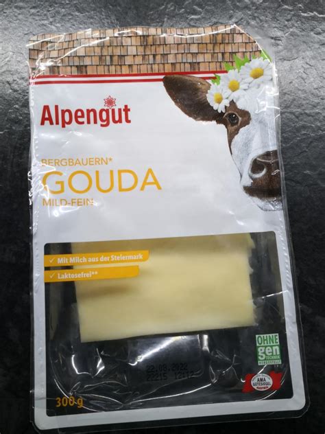 Bergbauern Gouda Mild Fein Alpengut Kal Rie Kj A Nutri N Hodnoty