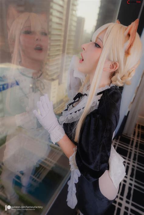 Fantasy Factory 小丁 Xiao Ding Blonde Neko Maid 35 photos Cosplaytele