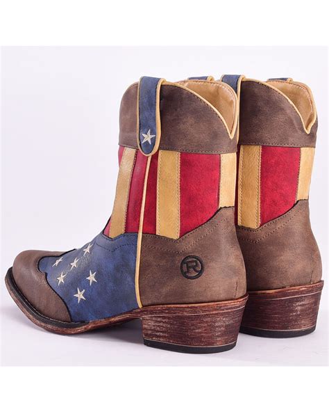 Roper Womens American Flag Boots Snip Toe Boot Barn