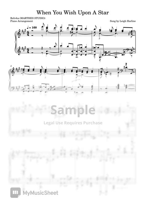 Leigh Harline When You Wish Upon A Star Disney Theme Song Sheets By