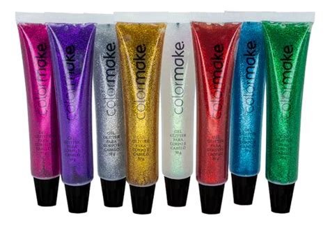 Bisnaga Gel Glitter Colormake Cabelo Corpo Rosto Cores 30g MercadoLivre