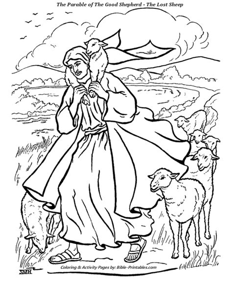 Parable Of The Lost Sheep Coloring Page