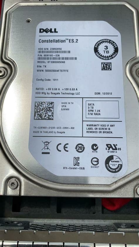 JMN DELL SEAGATE DISCO DURO TB K SATA POLEGADAS GBPS CACHE MB N HOT PLUG LFF