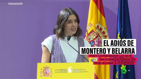 Irene Montero Se Despide Criticando Que S Nchez Las Echa Del Gobierno