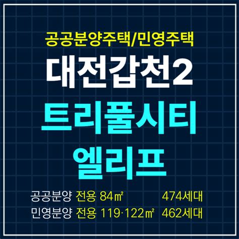 대전 갑천2블록 트리풀시티 엘리프 민간참여형 공공 및 민영주택 분양안내 네이버 블로그